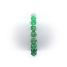 Браслет из агата "Классика"светло-зеленый, круглые 10мм