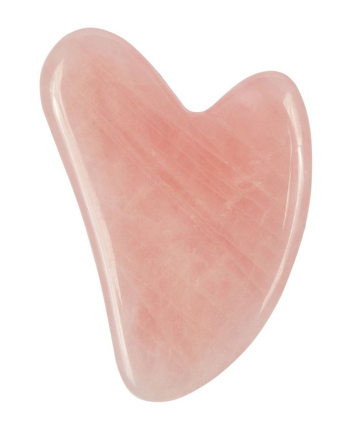 Скребок "Сердце" для массажа из розового кварца